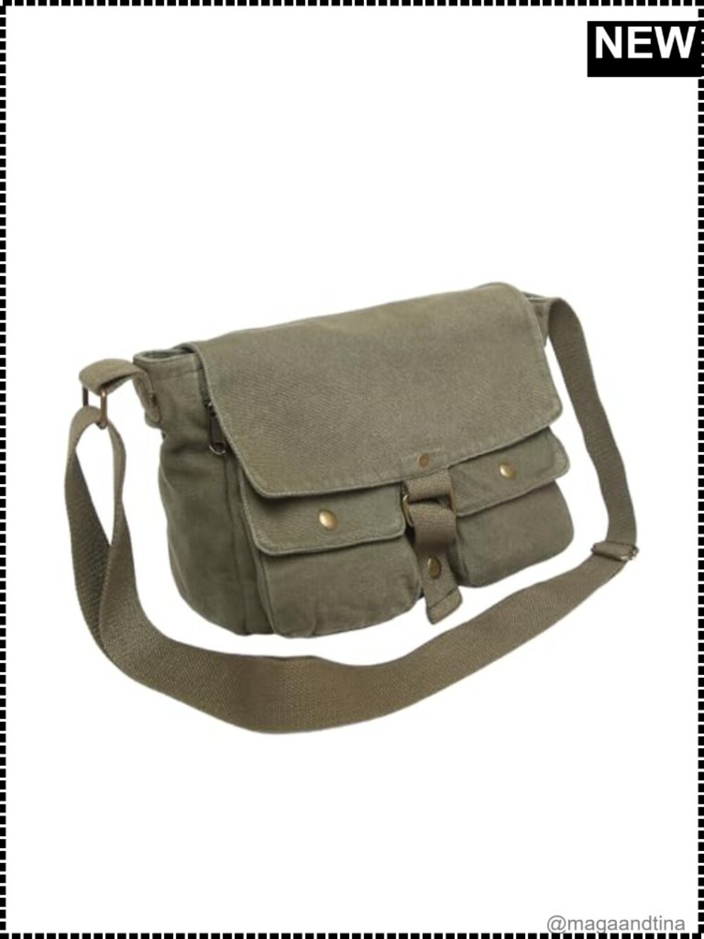 Canvas Messenger Bag Crossbody Shoulder Satchel Vintage Style